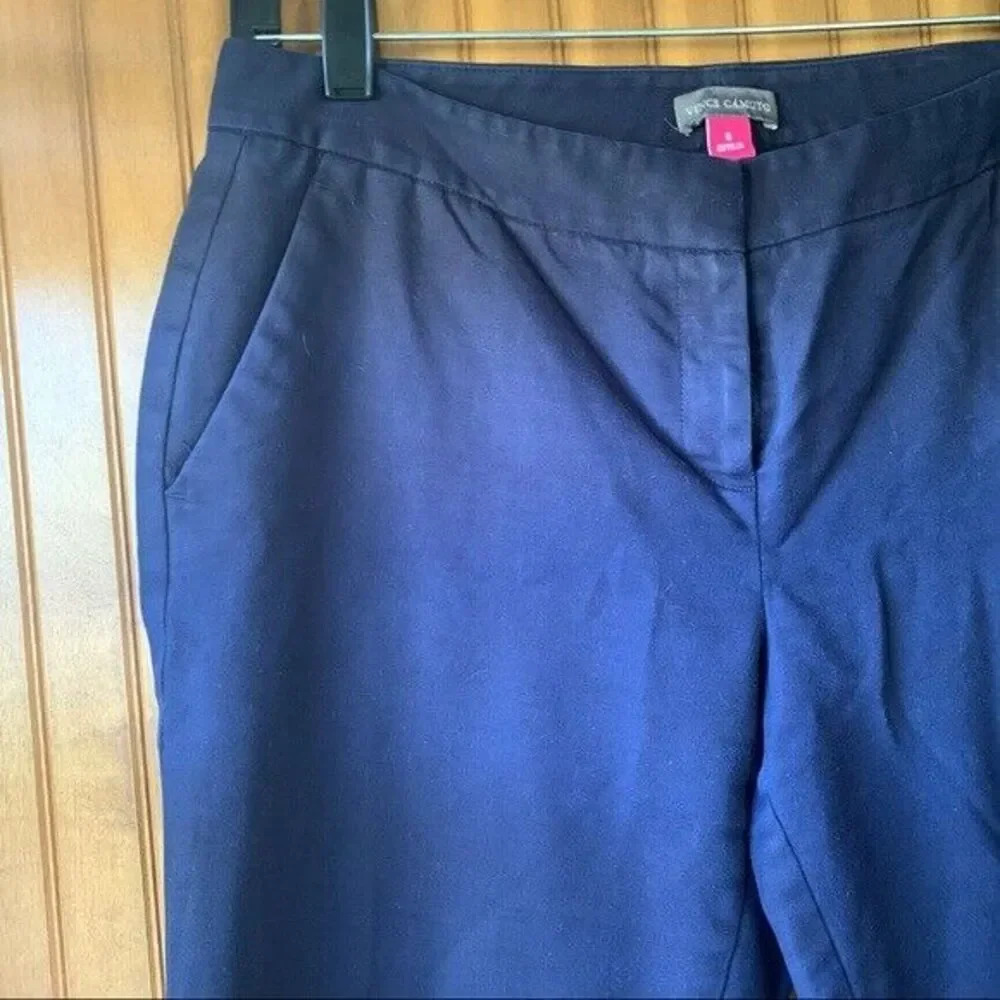 Vince Camuto Ladies Cropped Slim Ankle Navy Blue Dress Pants Women Sz 6